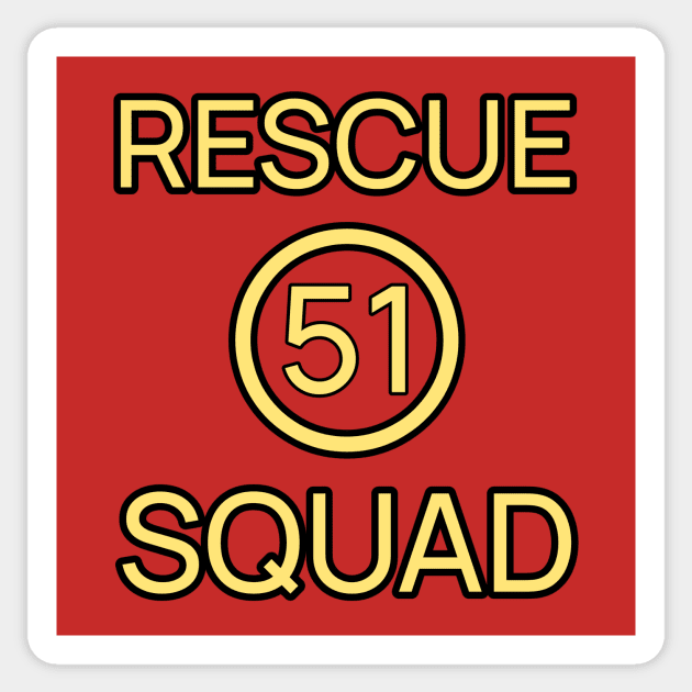 RESCUE 51 SQUAD Sticker by Cult Classics